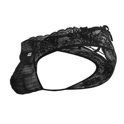 CandyMan Thong Dentelle Pothios Noir